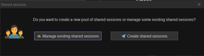 Existing Shared Sessions