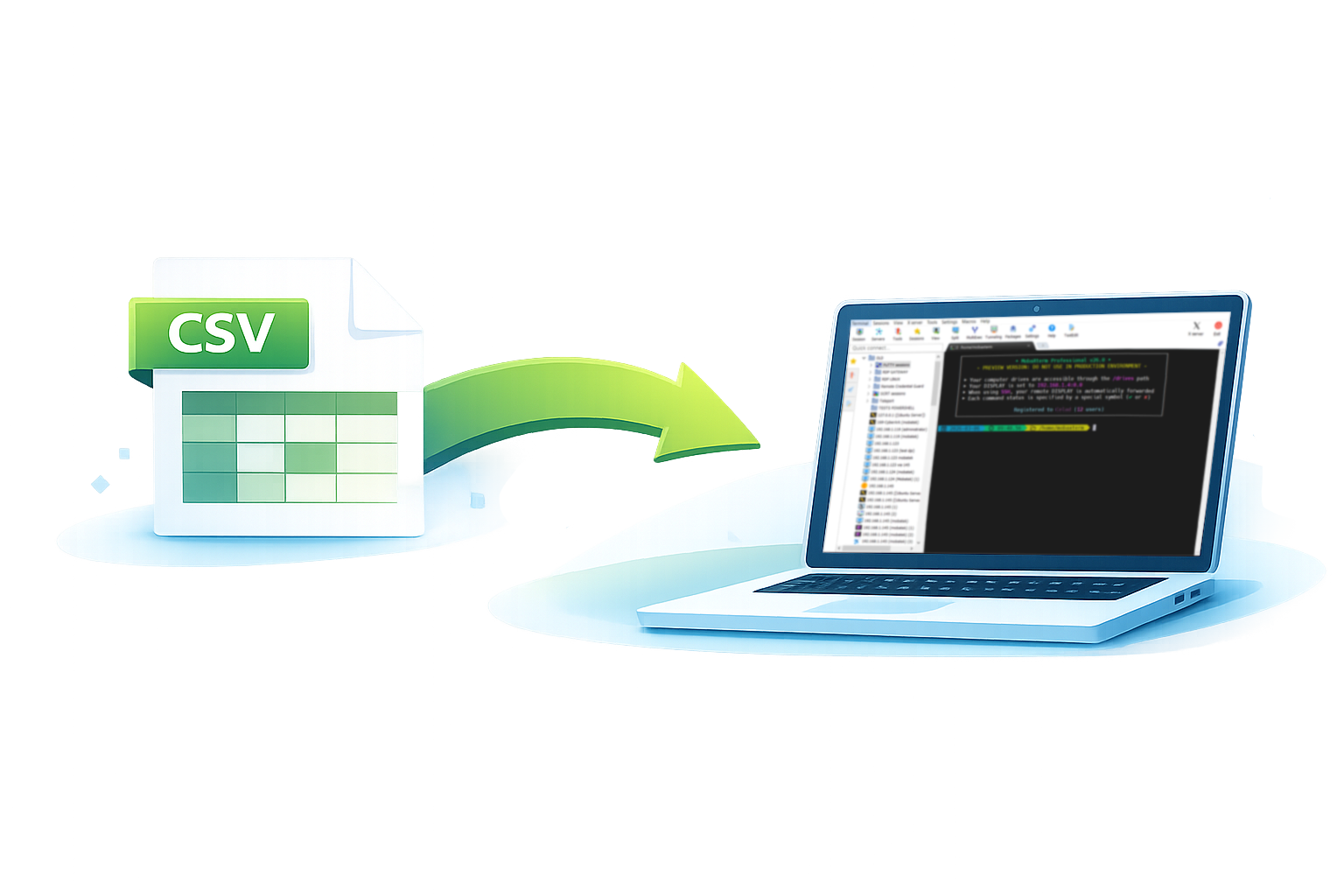 Importing sessions from a CSV file