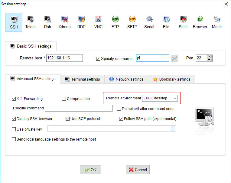 Remote SSH connection to Raspberry Pi from Windows