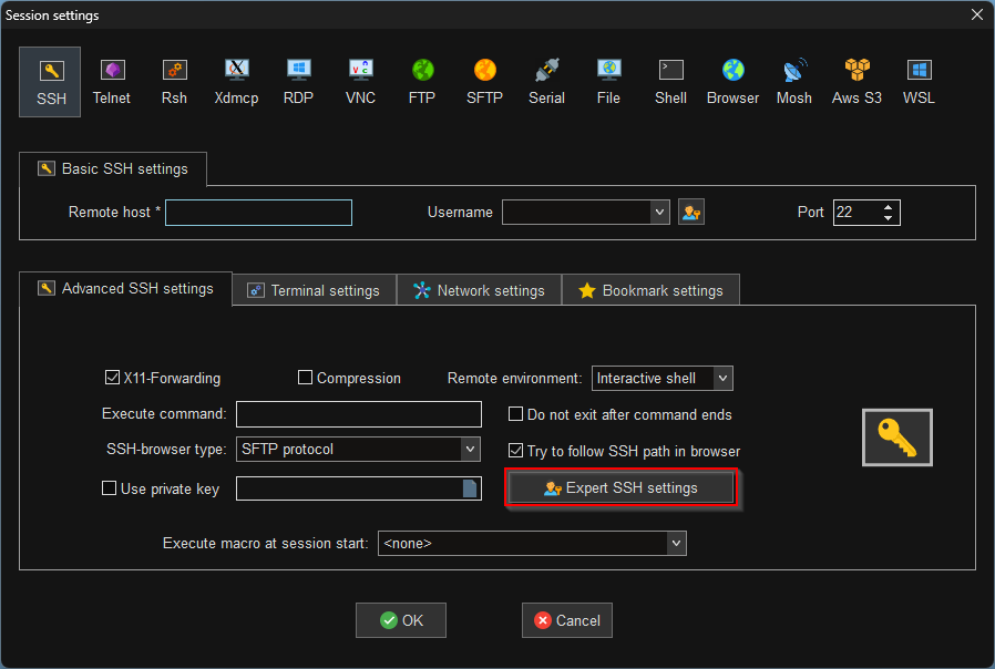 expert-ssh-settings